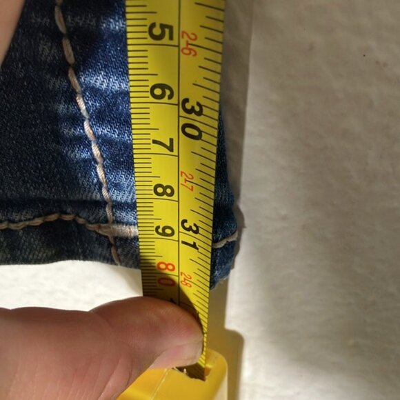 Miss Me slim Boot Cut Jeans w/Rhinestone embellished Embroidered Pocket size 26 - Picture 2 of 7